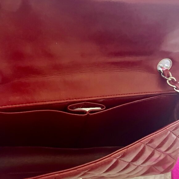 Chanel Red Mini Rectangular Classic Lambskin Single Flap - Picture 5 of 5